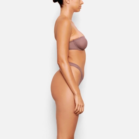 SKIMS‎ Ultra Fine Mesh Strapless Bra Underwire Convertible 32D Rose Clay - Picture 11 of 11